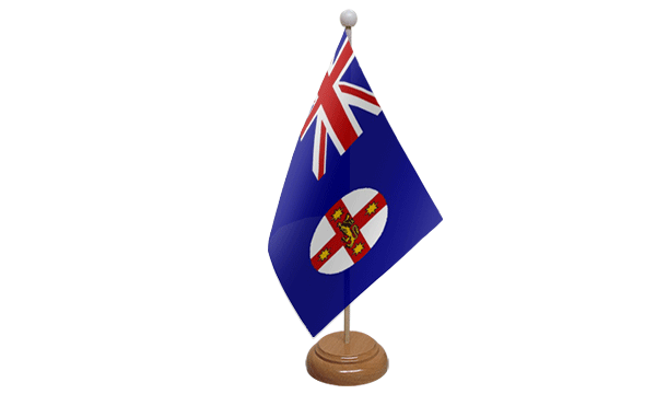 New South Wales Small Flag with Wooden Stand